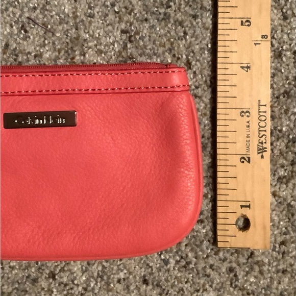 Calvin Klein, Sm. Coral & Silver Leather wristlet. Never been used! NWT - Picture 7 of 10